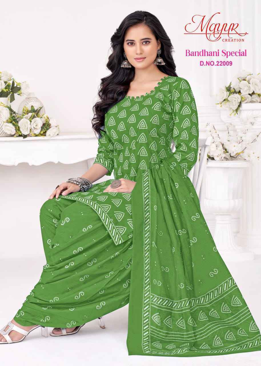 Mayur Creation Bandhani Special Vol 22 Cotton Dress Material Wholesale Price ( 10 Pcs Catalog )