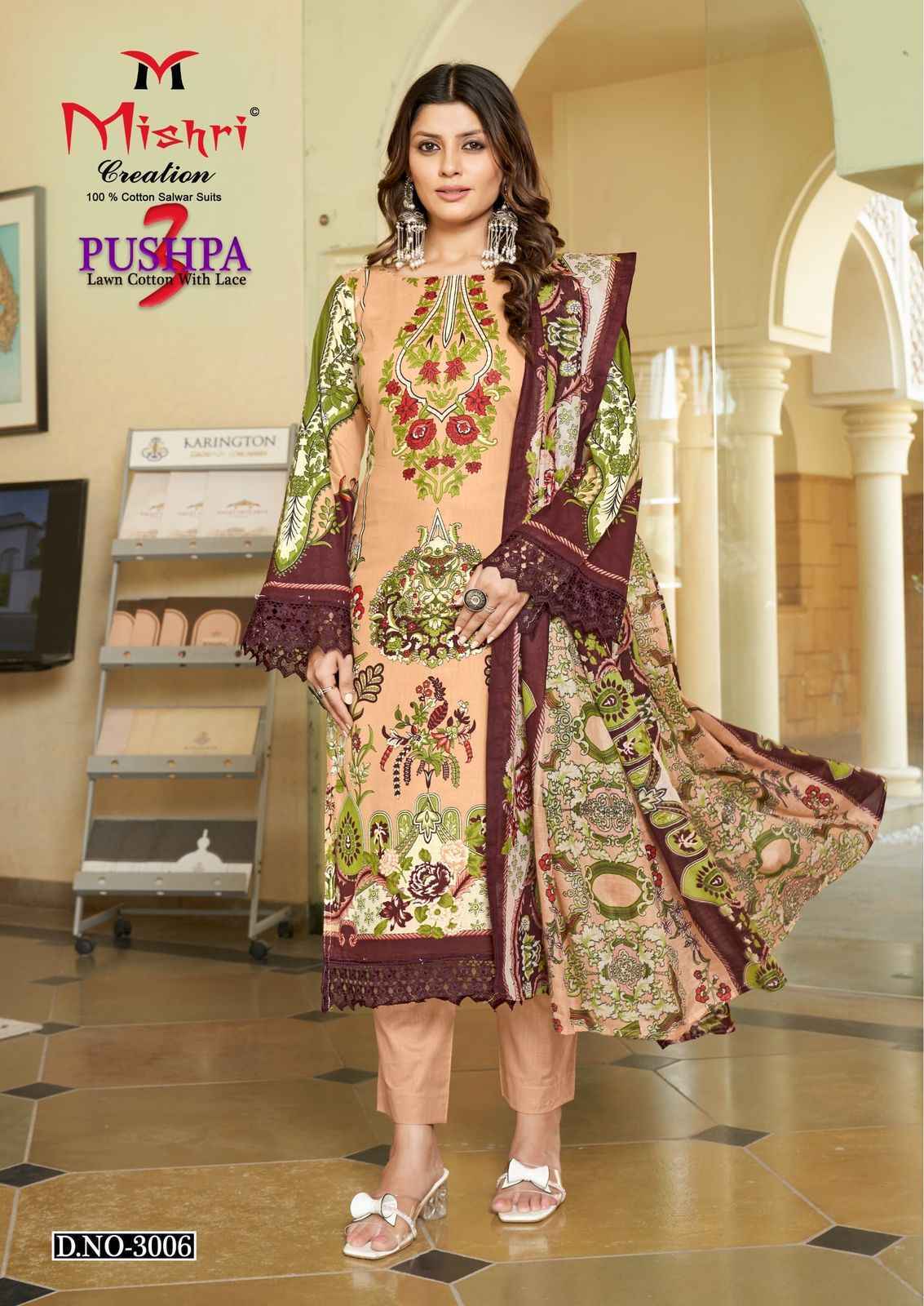 Mishri Creation Pushpa Vol 3 Cotton Dress Material Wholesale Price ( 6 Pcs Catalog )